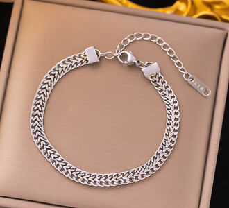 AB335b Bransoletka ze stali chirurgicznej ŁAŃCUCH