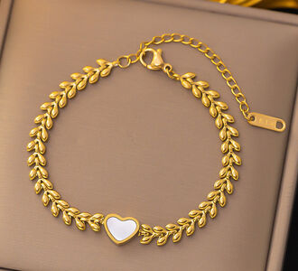 AB339 Bransoletka ze stali chirurgicznej SERCE