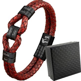 TB127 Bransoletka męska z grawerem 