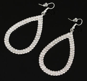 EK101a Kolczyki srebrne CYRKONIE kryształki ŚLUBNE 