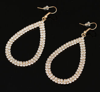 EK101b Kolczyki złote CYRKONIE kryształki ŚLUBNE 