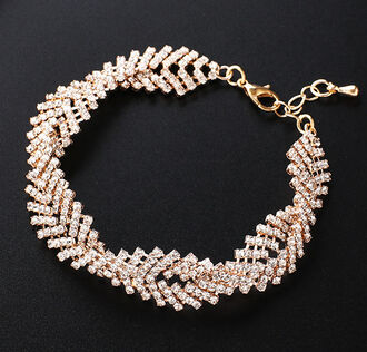 EB068a Bransoletka złota cyrkonie KRYSZTAŁKI 