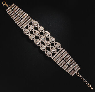 EB069a Bransoletka złota cyrkonie KRYSZTAŁKI 