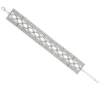 EB070b Bransoletka srebrna cyrkonie KRYSZTAŁKI 