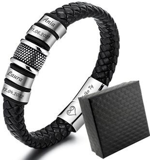 TB139 ELEGANCKA bransoletka imiona daty GRAWER