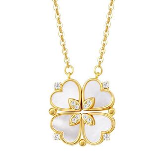 AN339a Naszyjnik ze stali chirurgicznej CZTEROLISTNA KONICZYNA