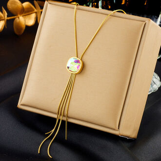 AN352 Naszyjnik ze stali chirurgicznej CYRKONIA