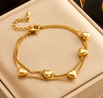 AB377 Bransoletka ze stali chirurgicznej SERCA 