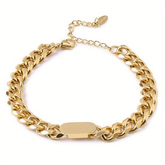 AB384a Bransoletka ze stali chirurgicznej ŁAŃCUCH