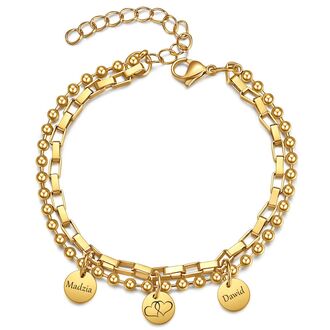 LB053b Bransoletka ze stali CHIRURGICZNEJ z grawerem 