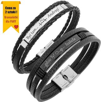 RB039 Bransoletki dla PAR z grawerem 