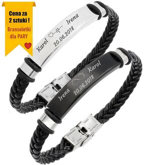 RB040 Bransoletki dla PAR z grawerem 