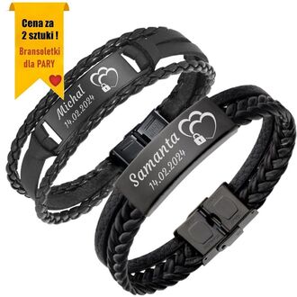 RB042 Bransoletki dla PAR z grawerem 