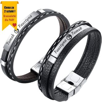 RB043 Bransoletki dla PAR z grawerem 