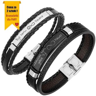 RB044 Bransoletki dla PAR z grawerem 