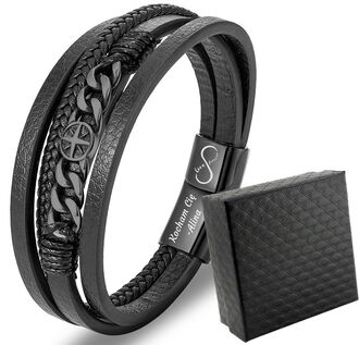 TB168 Bransoletka RÓŻA WIATRÓW z grawerem KOMPAS łańcuch  