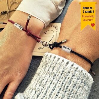 RB052 Personalizowane bransoletki dla PAR magnetyczne z grawerem 