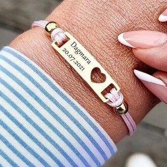 LB078 Bransoletka ze stali CHIRURGICZNEJ z grawerem SERDUSZKO 