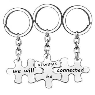 WB019 BRELOKI DLA PRZYJACIÓŁ z gotowym grawerem (3 szt)