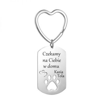 WB025 BRELOK Z ŁAPKĄ i grawerem