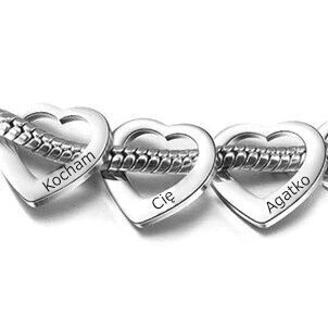 LB082b Dodatkowe SERCE z grawerem 1 sztuka