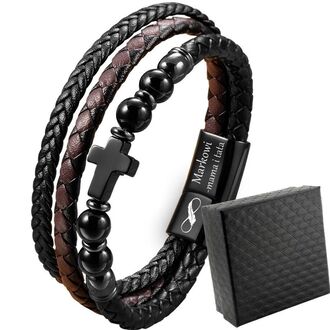 TB206 ELEGANCKA bransoletka KRZYŻ z grawerem