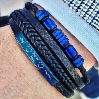 TB212 ELEGANCKA bransoletka skórzana z grawerem 