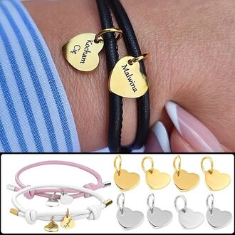 LB077a Bransoletka skórzana SERDUSZKA na PREZENT