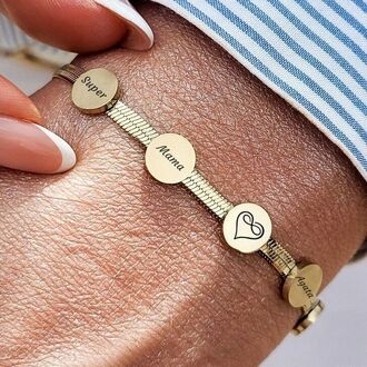 LB047c Bransoletka KÓŁKA ze stali CHIRURGICZNEJ z grawerem 