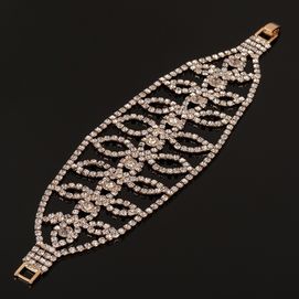 EB050a Bransoletka złota cyrkonie KRYSZTAŁKI ślubna