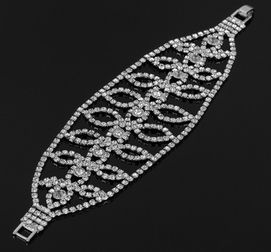 EB050b Bransoletka srebrna cyrkonie KRYSZTAŁKI ślubna